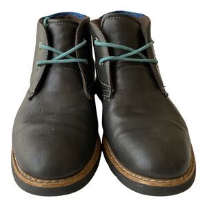 Mens Ankle Boot Gray Lace Up SZ 9 chukka style vegan preppy academic cybercore